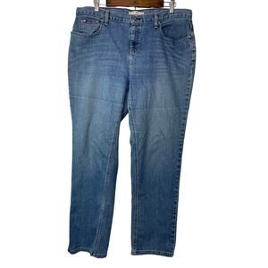Tommy Hilfiger denim blue jeans women's 16 VINTAGE Y2K straight leg cotton